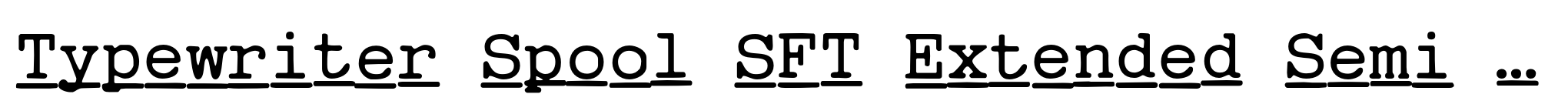 Typewriter Spool SFT Extended Semi Bold Italic image